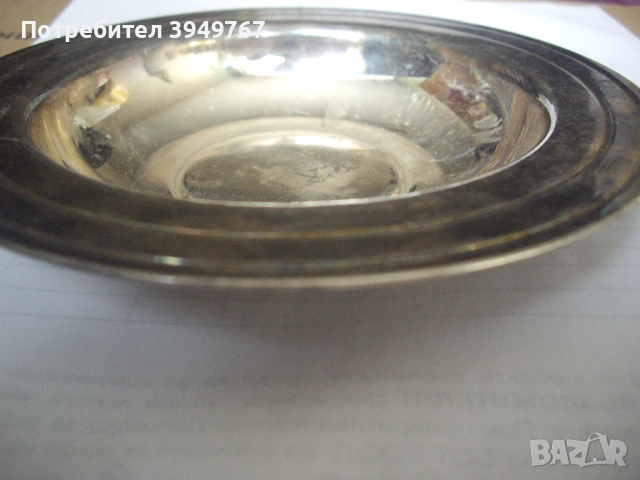 Стар посребрен пепелник., снимка 2 - Други ценни предмети - 53692285