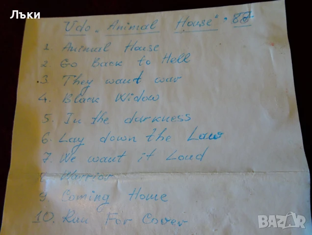 Аудио касета Sony CHF60 с хеви метъл групата U.D.O. , снимка 4 - Аудио касети - 51083886