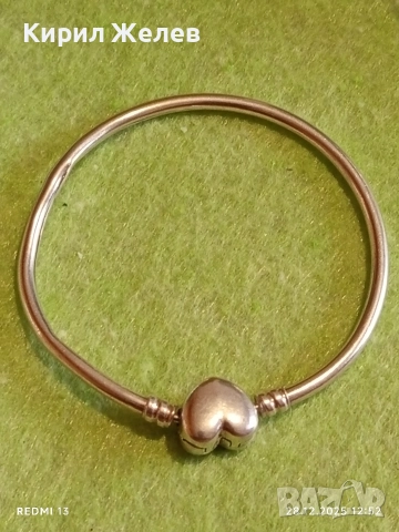 Сребърна гривна част от колекцията на Pandora Moments Завинаги и след това 13622, снимка 9 - Гривни - 52918829