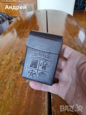 Стар кожен калъф за цигари,табакера Кюстендил, снимка 2 - Други ценни предмети - 53297896