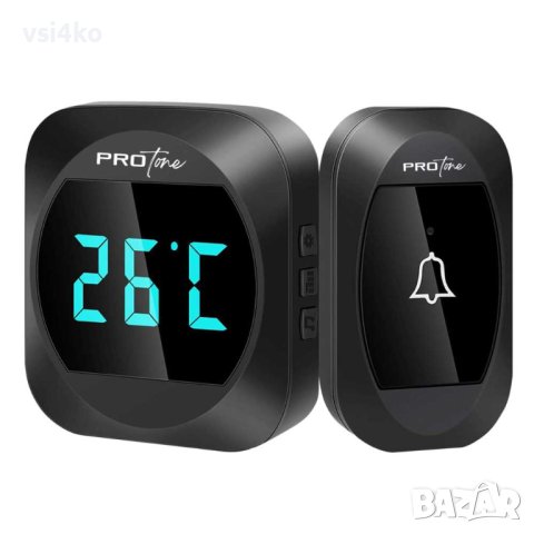 Безжичен звънец с вграден термометър Protone, снимка 2 - Други стоки за дома - 42575499