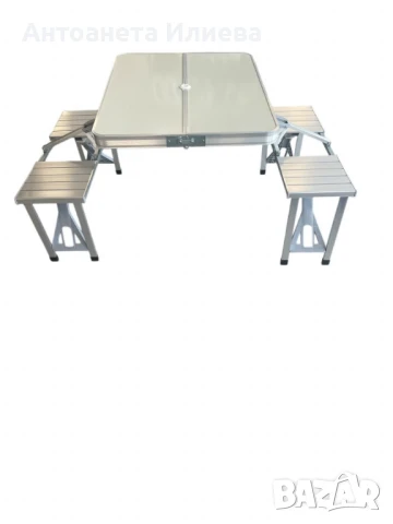 Комплект сгъваема маса с вградени 4 стола за къмпинг,риболов,пикник,туризъм, снимка 3 - Къмпинг мебели - 50900206