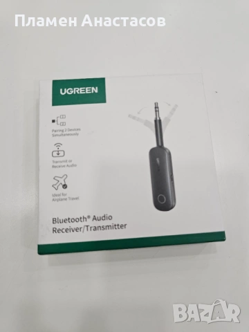 Ugreen Bluetooth Wireless 3.5 mm Receiver & Transmitter – безжичен аудио адаптер, снимка 9 - Ресийвъри, усилватели, смесителни пултове - 53813638
