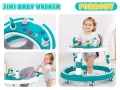 Регулируема бебешка проходилка 3в1, сгъваема, ергономична, синя, снимка 9