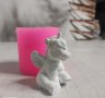3D Еднорог Unicorn седнал силиконов молд форма фондан гипс свещ сапун шоколад декор, снимка 1