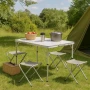 маса алуминиева сгъваема с 4 стола – идеален за къмпинг, двор и почивка, снимка 7