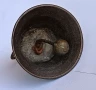 Стара бронзова камбанка, звънче, хлопка, снимка 6