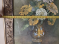 Стара картина-цветя, снимка 7