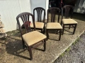 Дървени столове с мека тапицерия, снимка 2