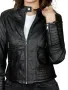 Дамско кожено яке черно 4203, снимка 2