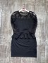 нова черна еластична дантелена дантела  парти коктейлна рокля по тялото от еластична материя пеплум, снимка 3
