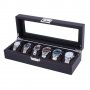 2166 Луксозна карбонова кутия за часовници за 6 часовника, снимка 1 - Подаръци за мъже - 35794796