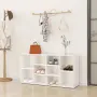 vidaXL Пейка за обувки, бяла, 103x30x55 см, инженерно дърво（SKU: 803290）, снимка 2