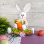 2739 Великденска украса Зайче с морков, снимка 1 - Декорация за дома - 36085208