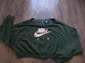 NIKE Air Cropped Zip back Sweatshirt Green - страхотна дамска блуза М, снимка 6