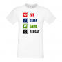 Мъжка тениска Eat Sleep Game Repeat, снимка 2