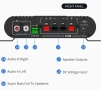Аудио усилвател за тонколони и бас, стерео аудио система, Bluetooth, USB, домашен, автомобилен, AUX, снимка 11