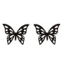 523 Обеци Пеперуда в сребристо пеперудки медицинска стомана безплатна доставка стоманени бижута, снимка 3