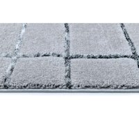 Сив килим с модерен дизайн, снимка 4 - Килими - 41899521