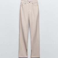 Нов Zara кожен панталон с цепки, размер 38(S/M), снимка 5 - Панталони - 42526902