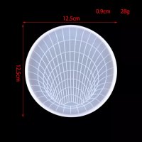 12,5 см среден геометричен спирала кръг основа плитка форма силиконов молд за смола гипс и др, снимка 2 - Форми - 35746311
