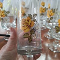 Ретро стъклени чаши , снимка 4 - Антикварни и старинни предмети - 41016910