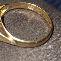 Златен пръстен с перла , снимка 3 - Пръстени - 38938510