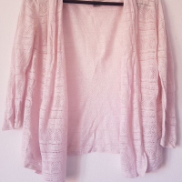 Тънка жилетка в розово H&M S,m, снимка 1 - Жилетки - 36295915