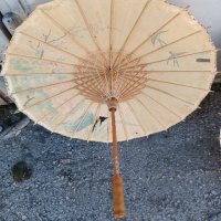 Стари, стар, ретро, винтидж, арт, старинен, азиатски чадър , снимка 2 - Антикварни и старинни предмети - 44450546