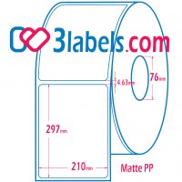 3labels гланцови бели етикети от PP (полипропилен) супер премиум за инкджет (inkjet) печат 210х297мм, снимка 1 - Консумативи за принтери - 39754936