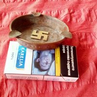 Трети райх страхотен месингов пепелник , снимка 5 - Колекции - 41950474