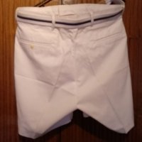 Къс бял панталон с колан., снимка 2 - Панталони - 41142643