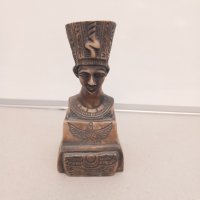 Стар автентичен сувенир Египет статуетка Нефертити, снимка 1 - Декорация за дома - 42518400