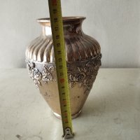 посребрена метална ваза в стил арт деко, снимка 2 - Други ценни предмети - 41930071