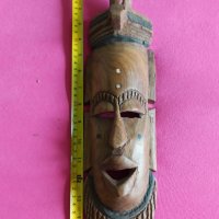 африканска дървена маска , снимка 2 - Статуетки - 41405820
