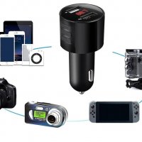 FM Трансмитер Bluetooth автомобилен предавател с LED дисплей USB зарядно устройство Свободни ръце, снимка 2 - Аксесоари и консумативи - 34154845