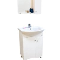 Долен шкаф с мивка и горен шкаф с огледало за баня, снимка 6 - Мивки - 41630362