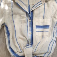H&M Дамска риза бяло и синьо райе, снимка 3 - Ризи - 33809631