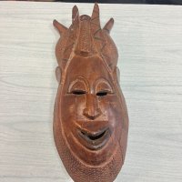 Голяма африканска маска. №4187, снимка 2 - Антикварни и старинни предмети - 41305112