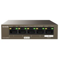 СУИЧ, Tenda TEG1105PD, 4-портов Gigabit PoE +1GE IN, снимка 1 - Друга електроника - 40792050