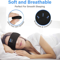 Музикални безжични слушалки с лента за глава за сън, снимка 5 - Слушалки и портативни колонки - 44674368