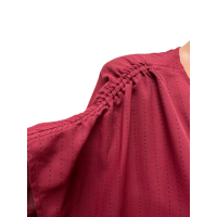 Дамска риза TOMMY HILFIGER размер L / XL вишнева червена, снимка 4 - Ризи - 44570747