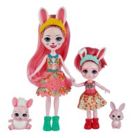 Комплект кукли Enchantimals - Bree Bunny & Twist and Bedelia Bunny & Tappy - зайчета, снимка 3 - Кукли - 40996099