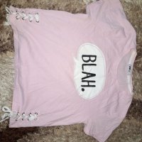 Розова тениска , снимка 1 - Тениски - 35672182