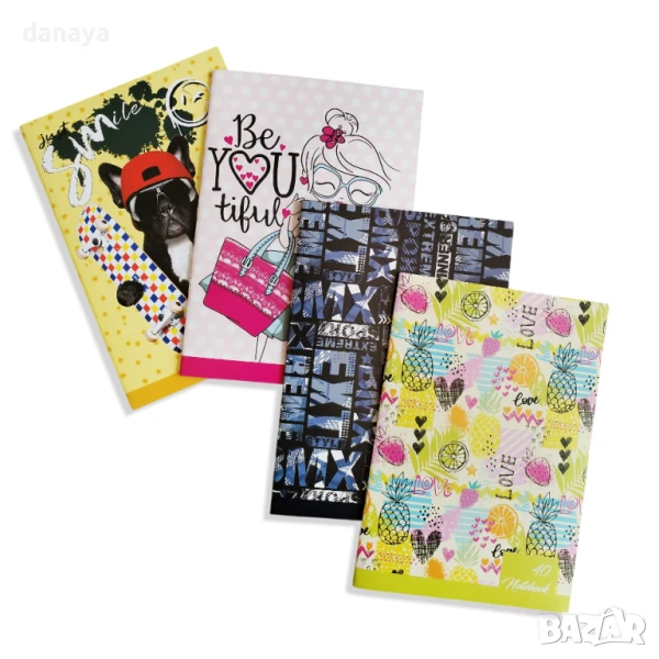 2427 Тетрадка малък формат, широки редове, вестникарска хартия, 40 листа, снимка 1