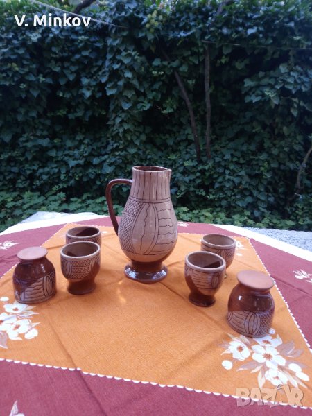 Керамичен сервиз за вино, снимка 1