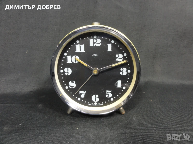 СТАР РЕТРО СОЦ ЧССР НАСТОЛЕН МЕХАНИЧЕН ЧАСОВНИК БУДИЛНИК PRIM, снимка 1