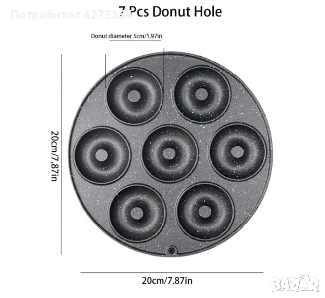 Уред за понички с незалепващо покритие Lexical LDM-2302, снимка 1