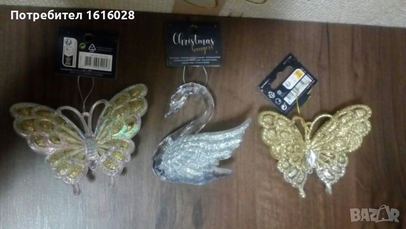 Коледни играчки Пеперуди., снимка 1