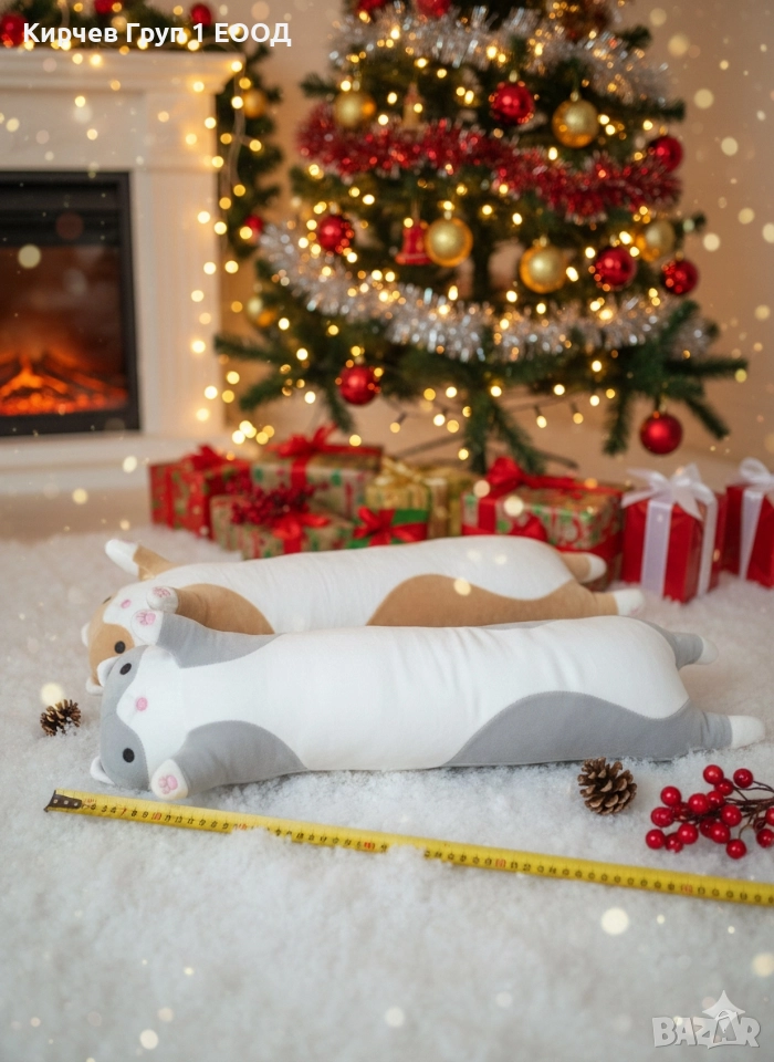 плюшени играчки котки два цвята подарък Коледа Нова година, снимка 1